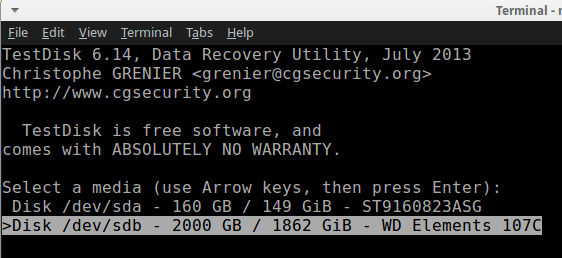 testdisk data recovery mac